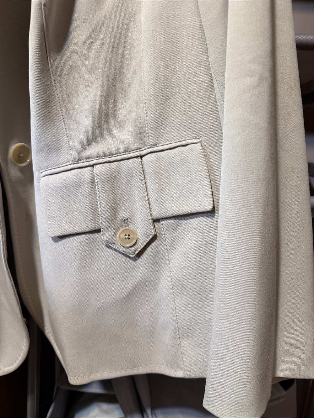 Worthington Cream Trench Coat Jacket - Picture 5 of 7